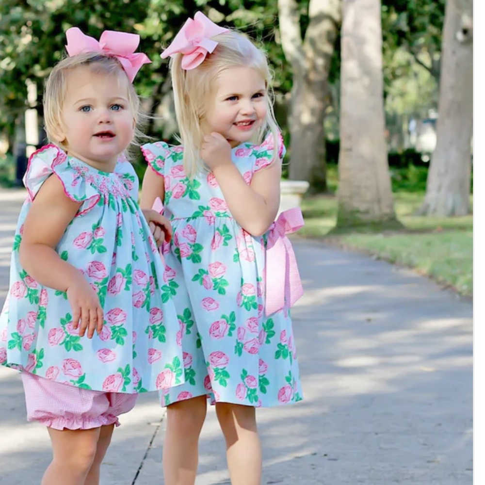 Classic Whimsy Vintage Blooms Floral Dress with Bows NWT